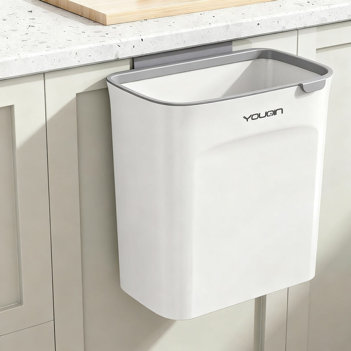 Wall-mounted waste bin with lid, 7 L
