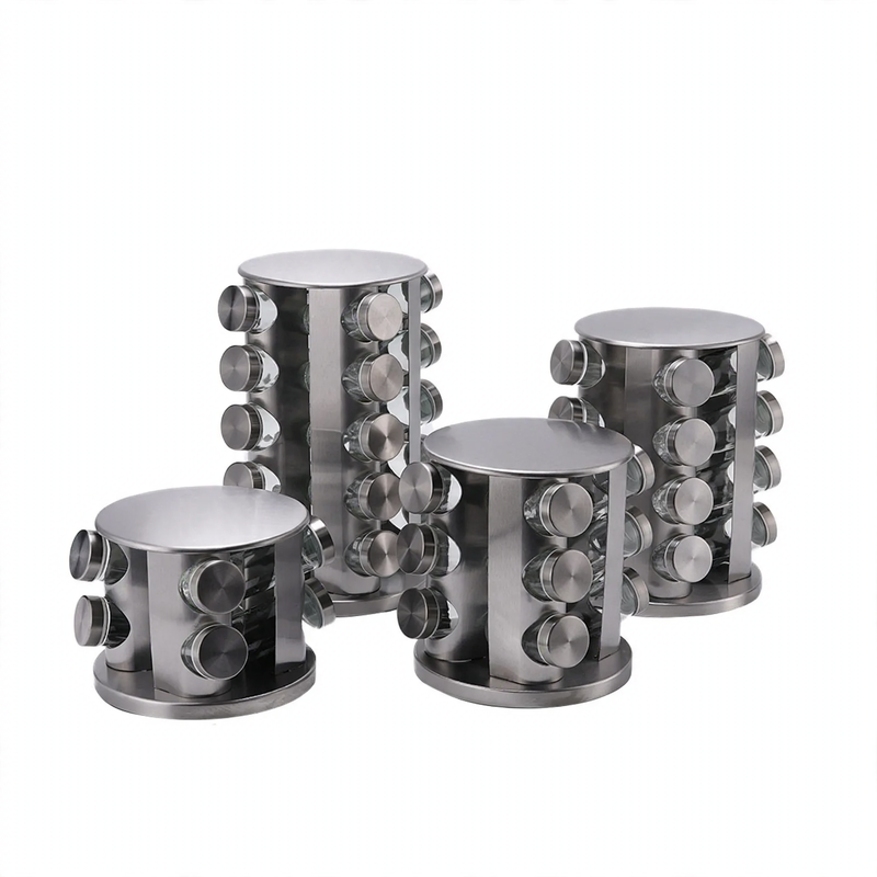 Rotatable coffee capsule organizer made of steel