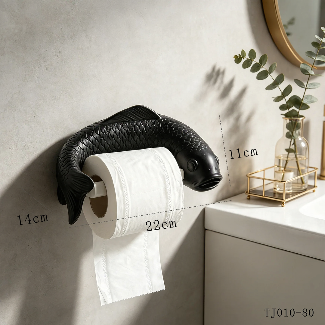 Creative fish-shaped paper towel box, wall-mounted