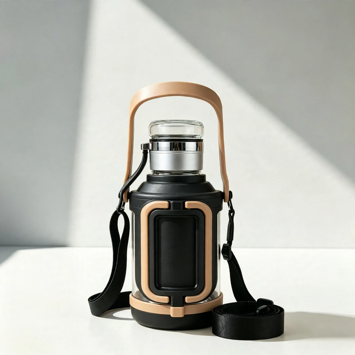 Glass-tea-bottle with strainer, 750–2000 ml