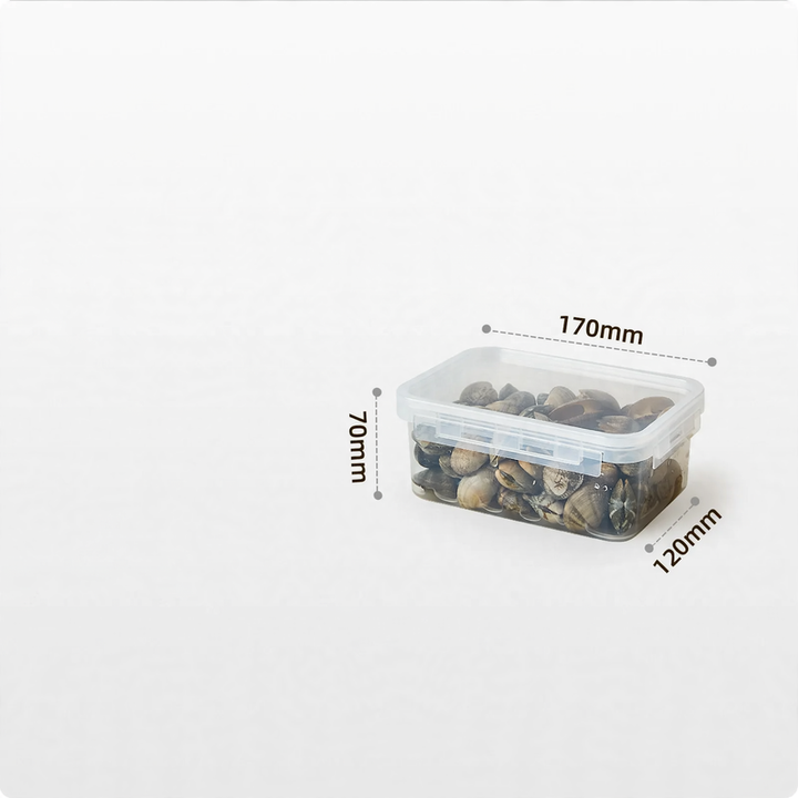 Plastic storage containers, 200–900 ml