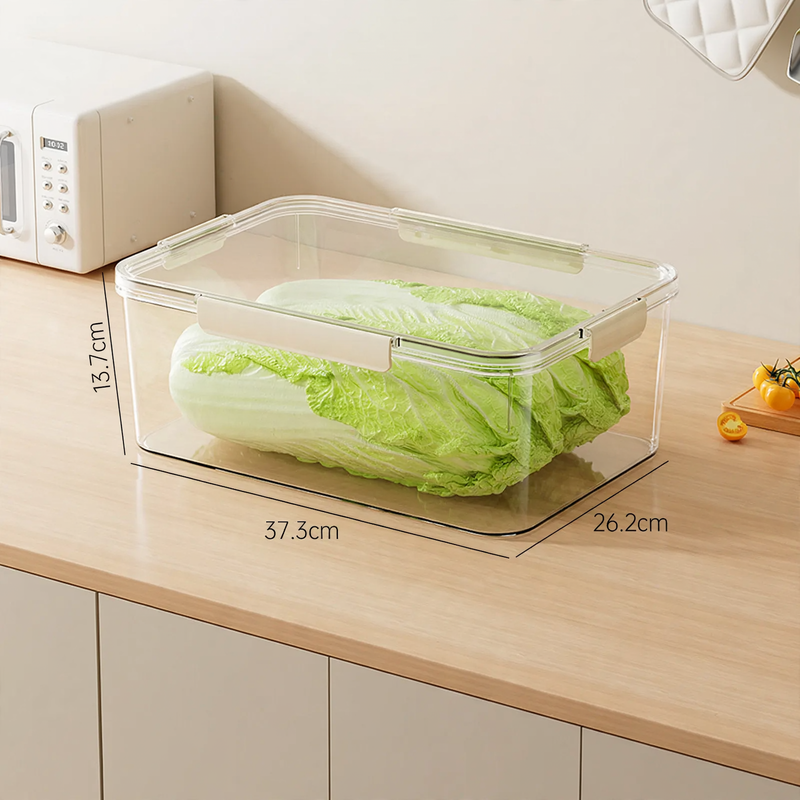 Transparent storage box with a tight lid