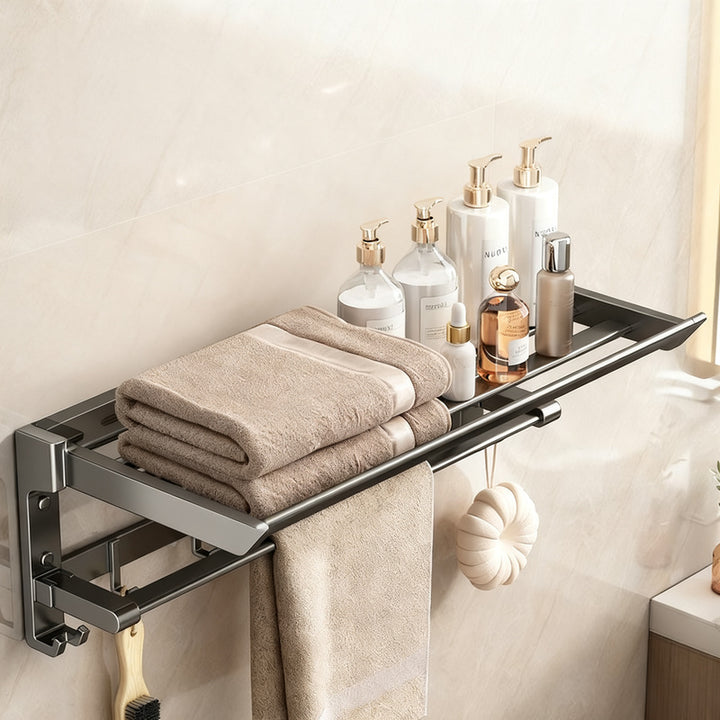 Aluminum towel holder, foldable