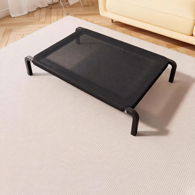 Dog bed with steel frame, breathable, year-round