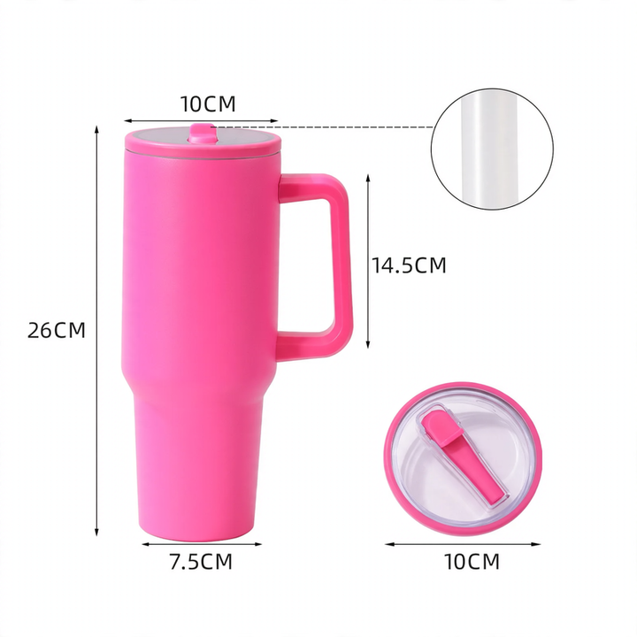 Insulated mug with handle, 30/40 oz