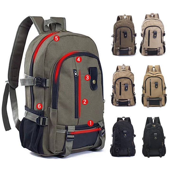 Men's backpack, canvas, 20–35 L, breathable