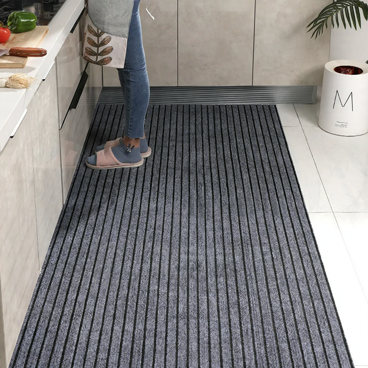 Striped doormat made of PVC