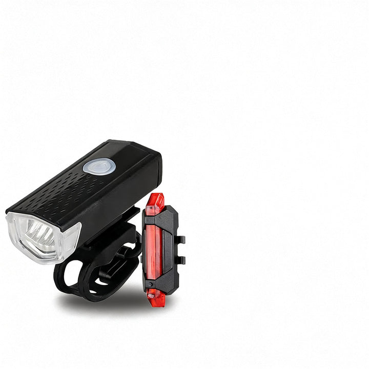 Bicycle light set, USB rechargeable, waterproof