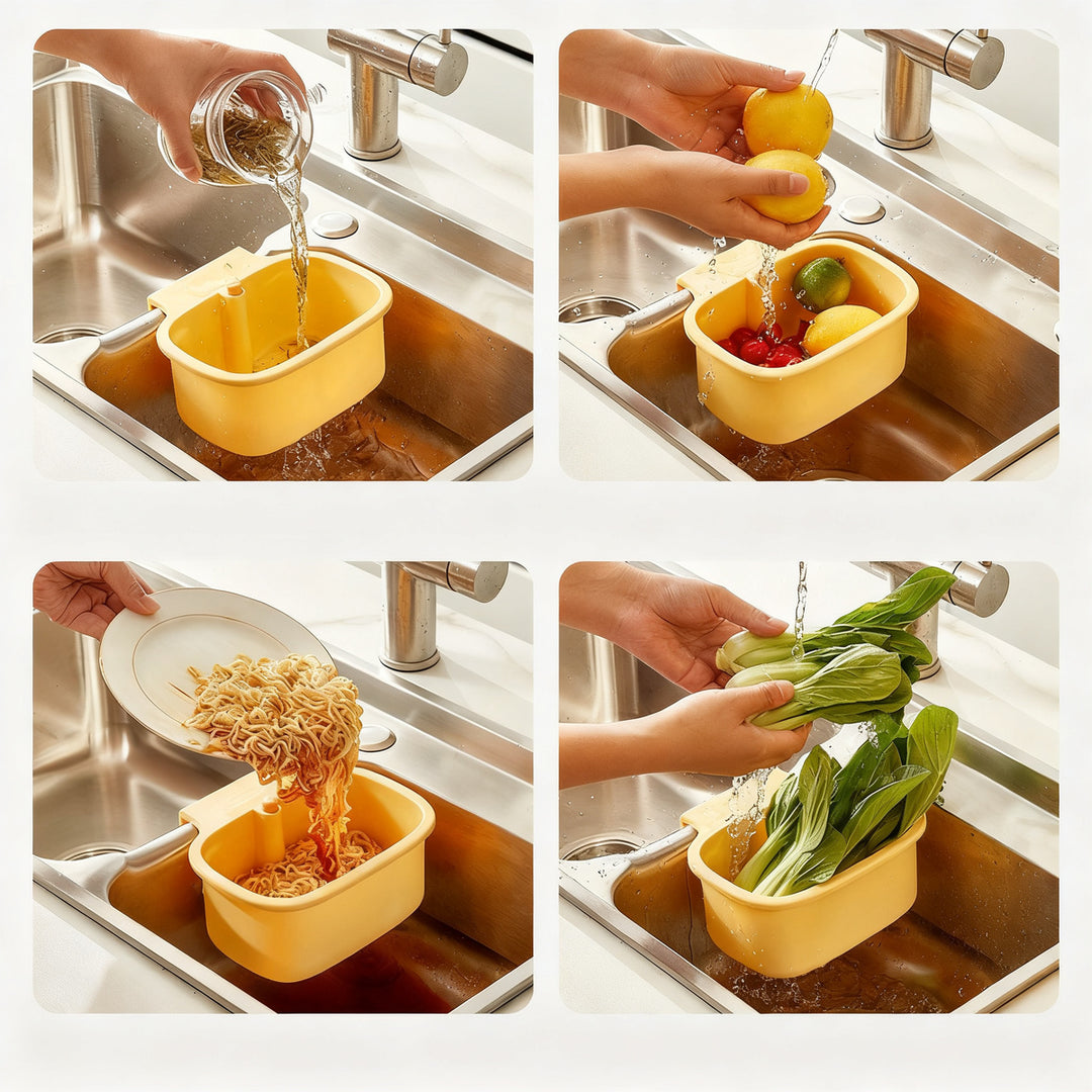 Sink strainer basket with pressure drainage