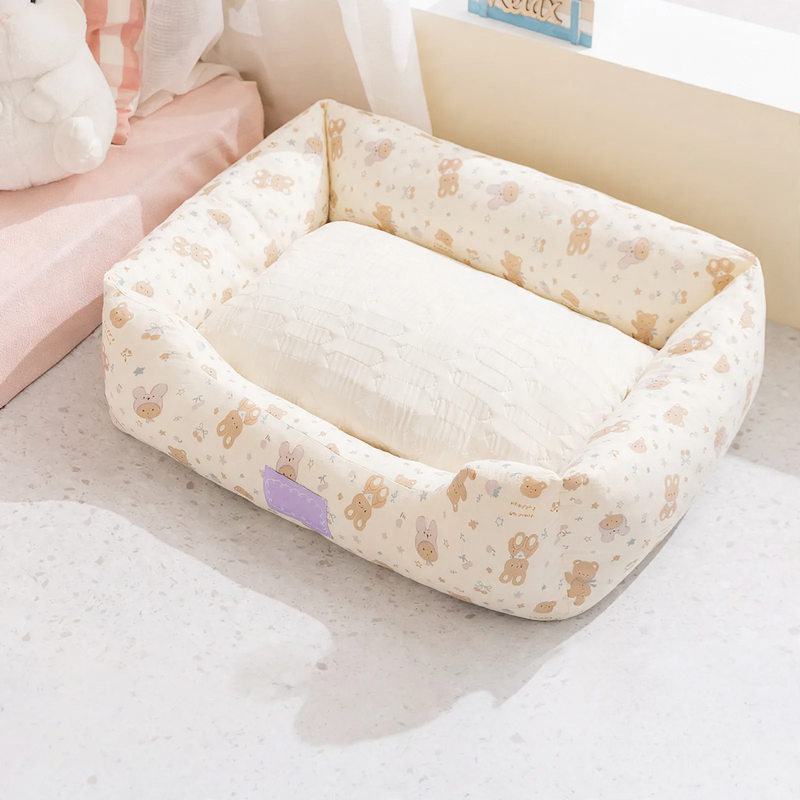 Dog bed with pillow, breathable, 4 seasons