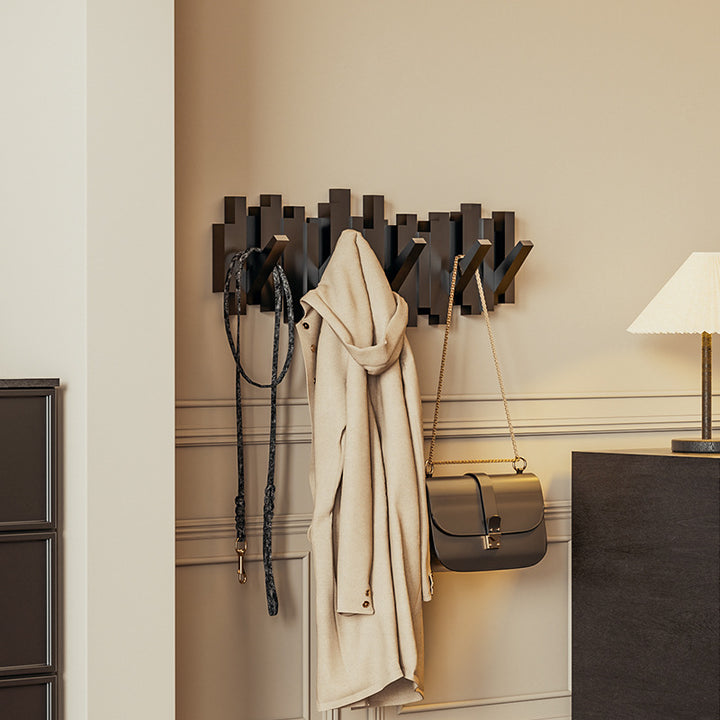 Wall wardrobe with piano keys design, foldable