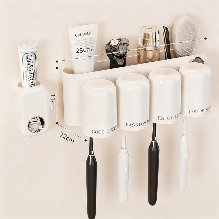 Toothbrush wall holder without drilling