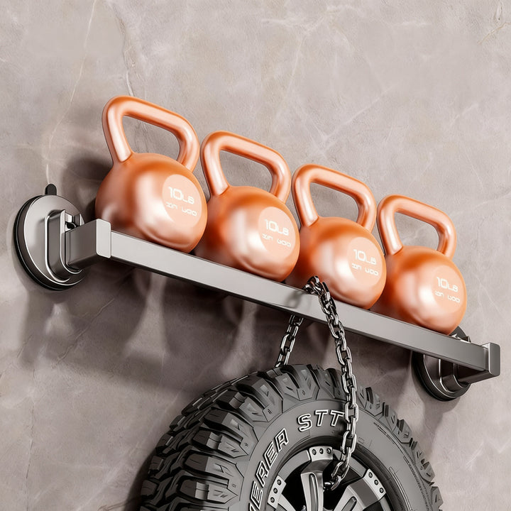 Wall-mounted slipper rack made of space aluminum