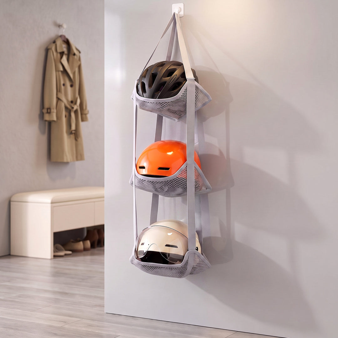 Wall-mounted storage bag for balls and toys