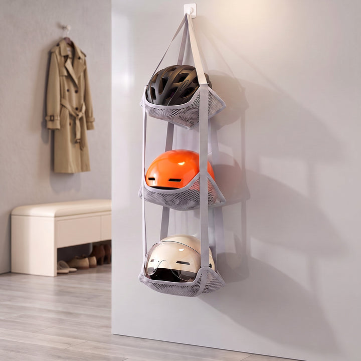 Wall-mounted storage bag for balls and toys