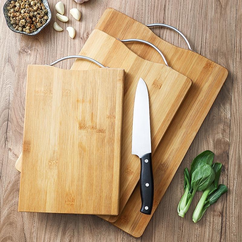 Bamboo cutting board, double-sided, non-slip
