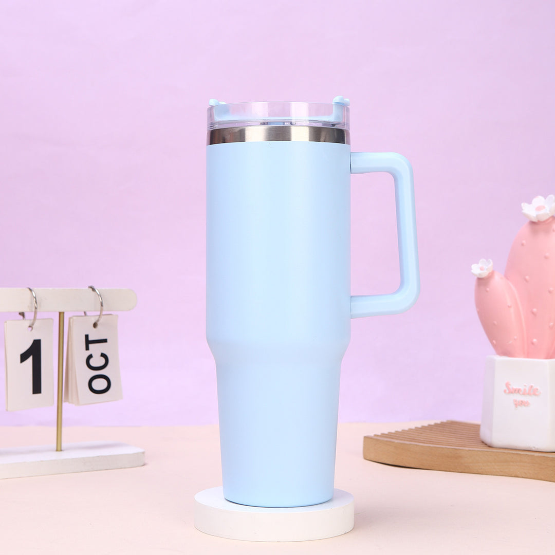 Insulated cup 40oz with straw and handle