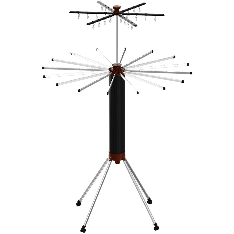 Sturdy clothes rack, foldable, wood look
