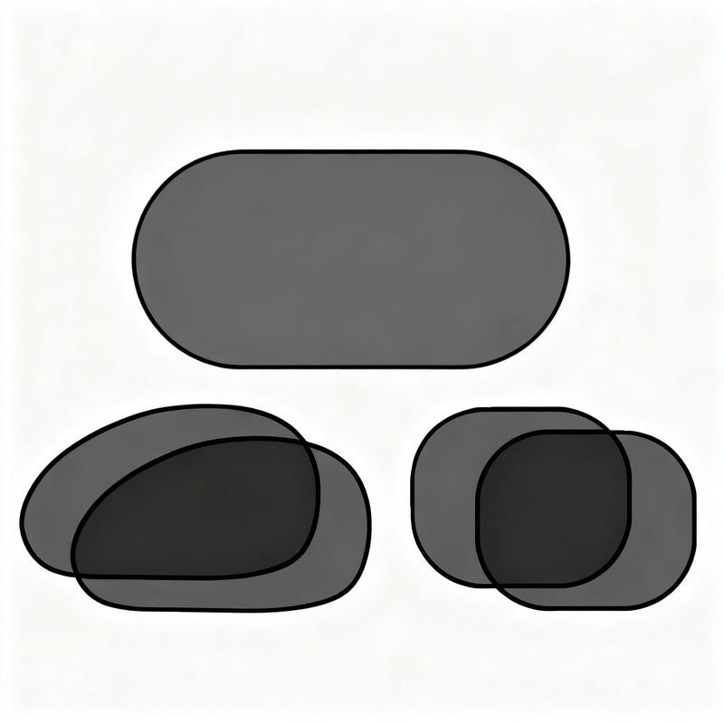 Car sunshade with suction cup, mesh fabric