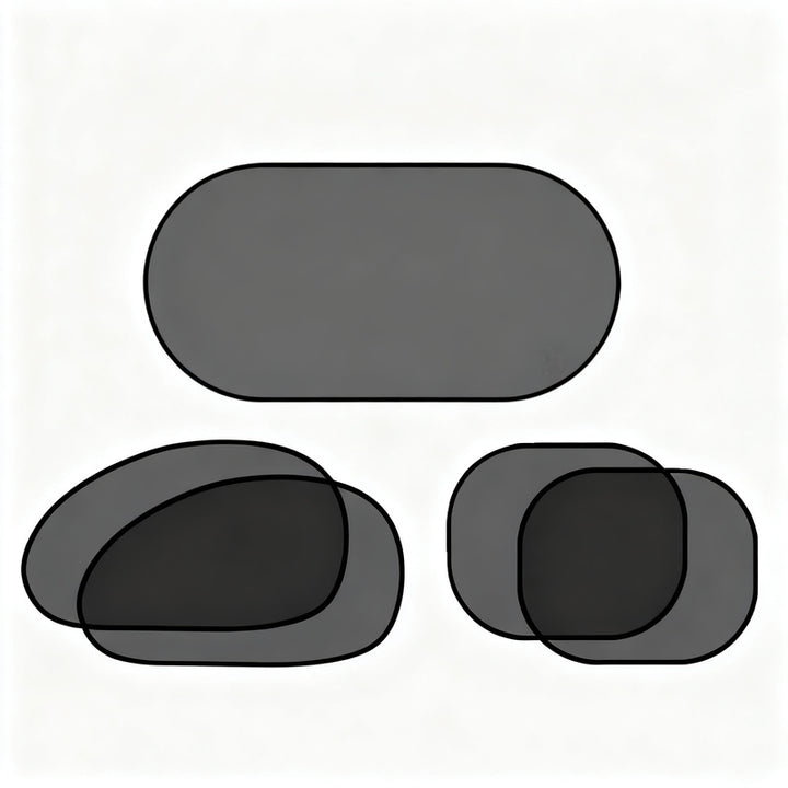 Car sunshade with suction cup, mesh fabric