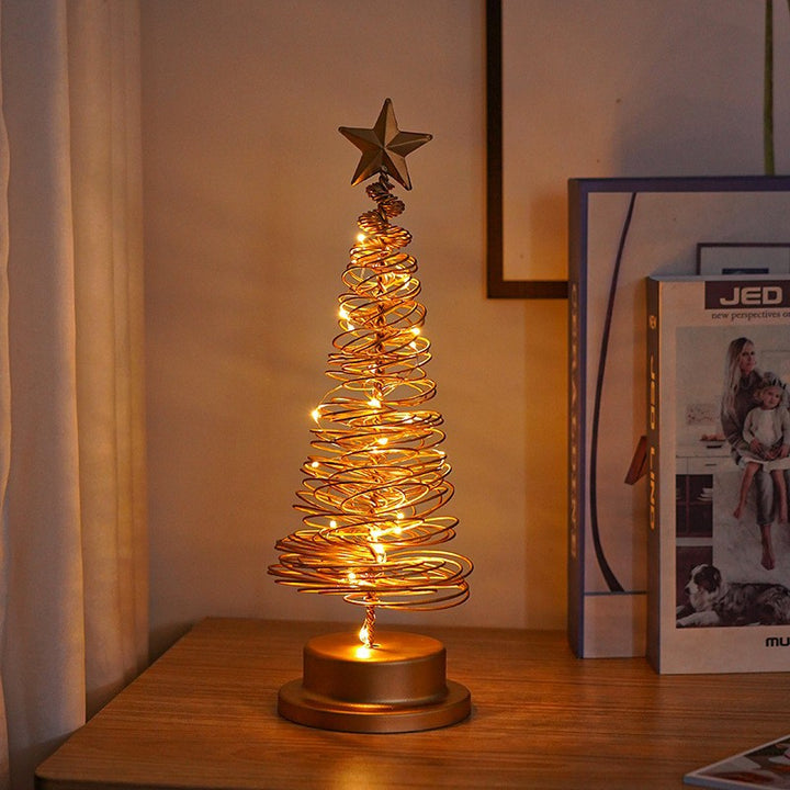 LED Crystal Tree Light with Metal Base, USB and Battery