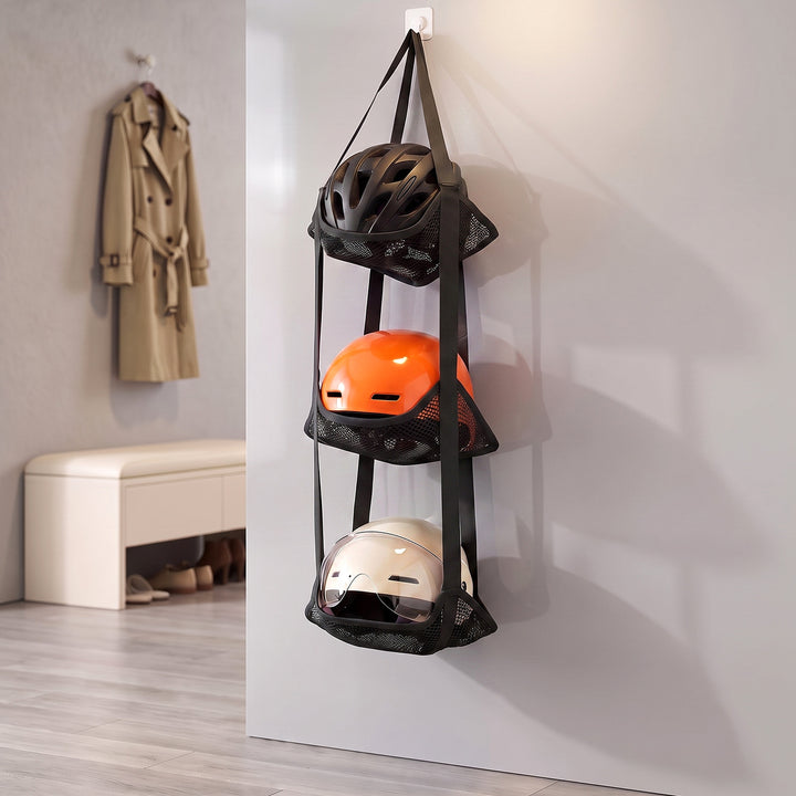 Wall-mounted storage bag for balls and toys
