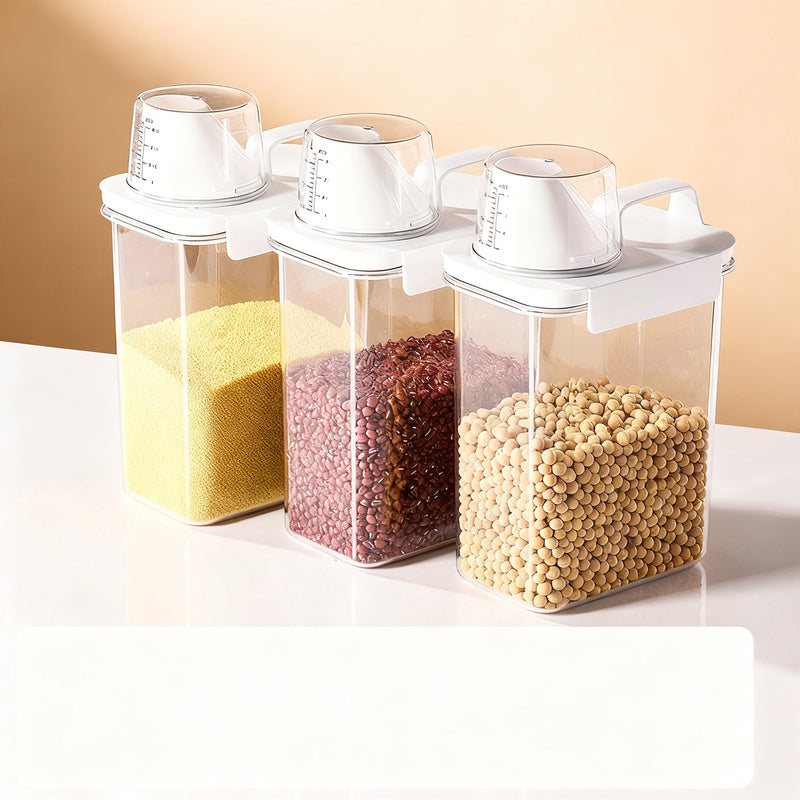 Airtight storage container for grains and dry goods