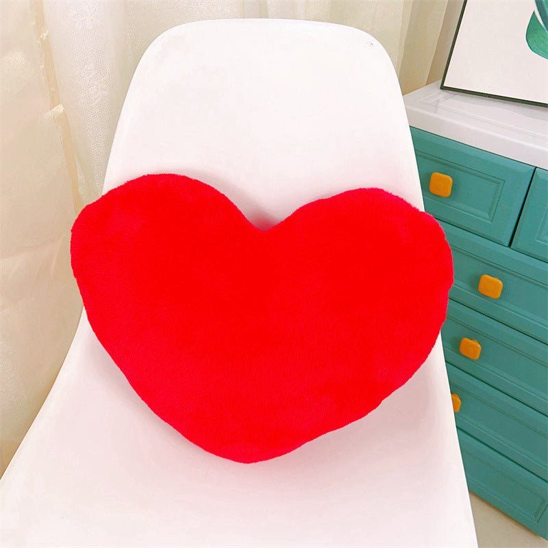 Heart pillow made of plush, heart shape