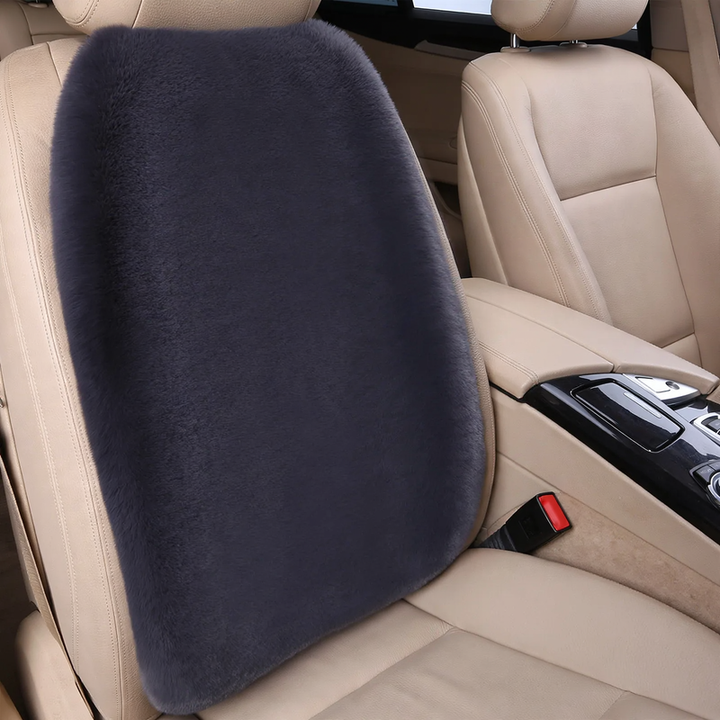 Plush car seat cushion, winter version
