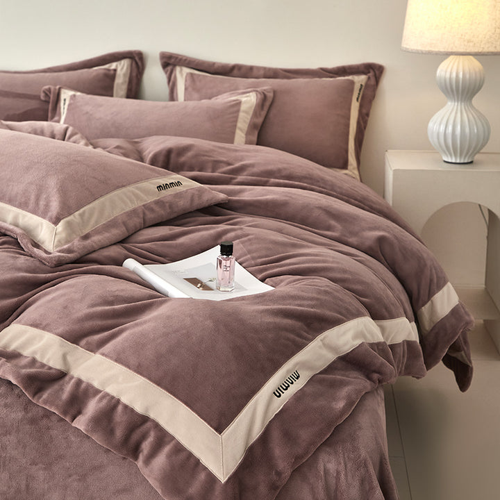 Milk fiber bedding set, 4-piece, extra warm
