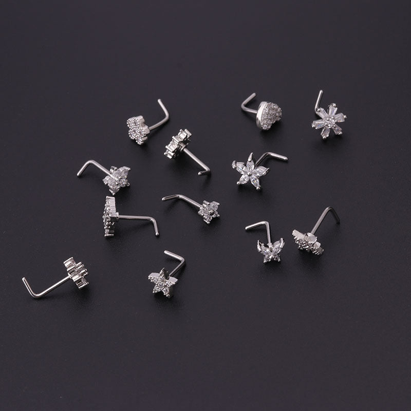 Titan-Piercing rod, flat base, internal thread