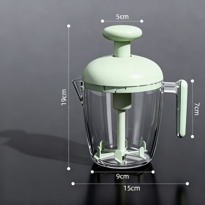 Compressed air mixing cup for whipping and mixing