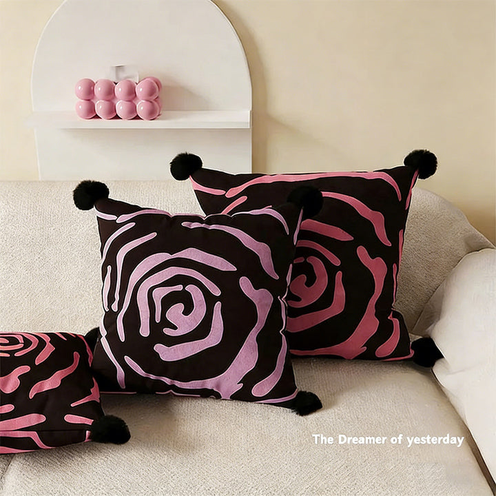 Cushions with zebra and leopard pattern, polyester, washable