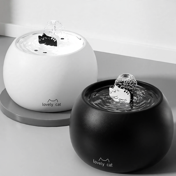 Automatic Cat Fountain with Ceramic Bowl