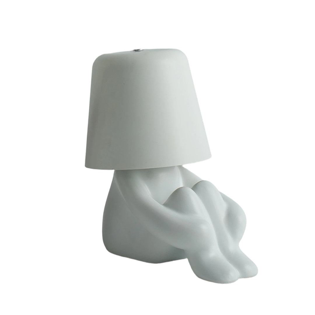 Thinker-figures-wine glass-table lamp