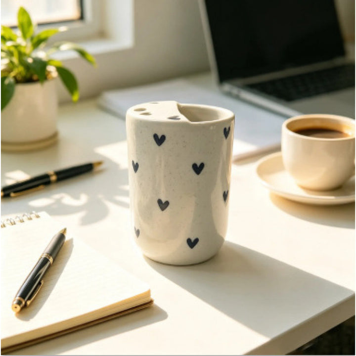 Ceramic coffee mug with handle, 370 ml