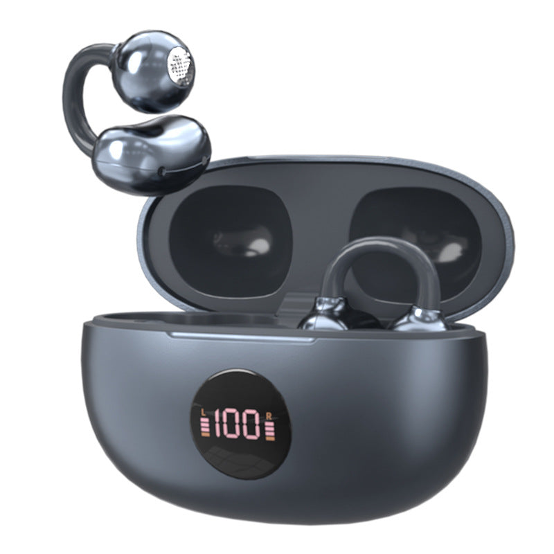 Bluetooth-ear-hook-headphones with voice display