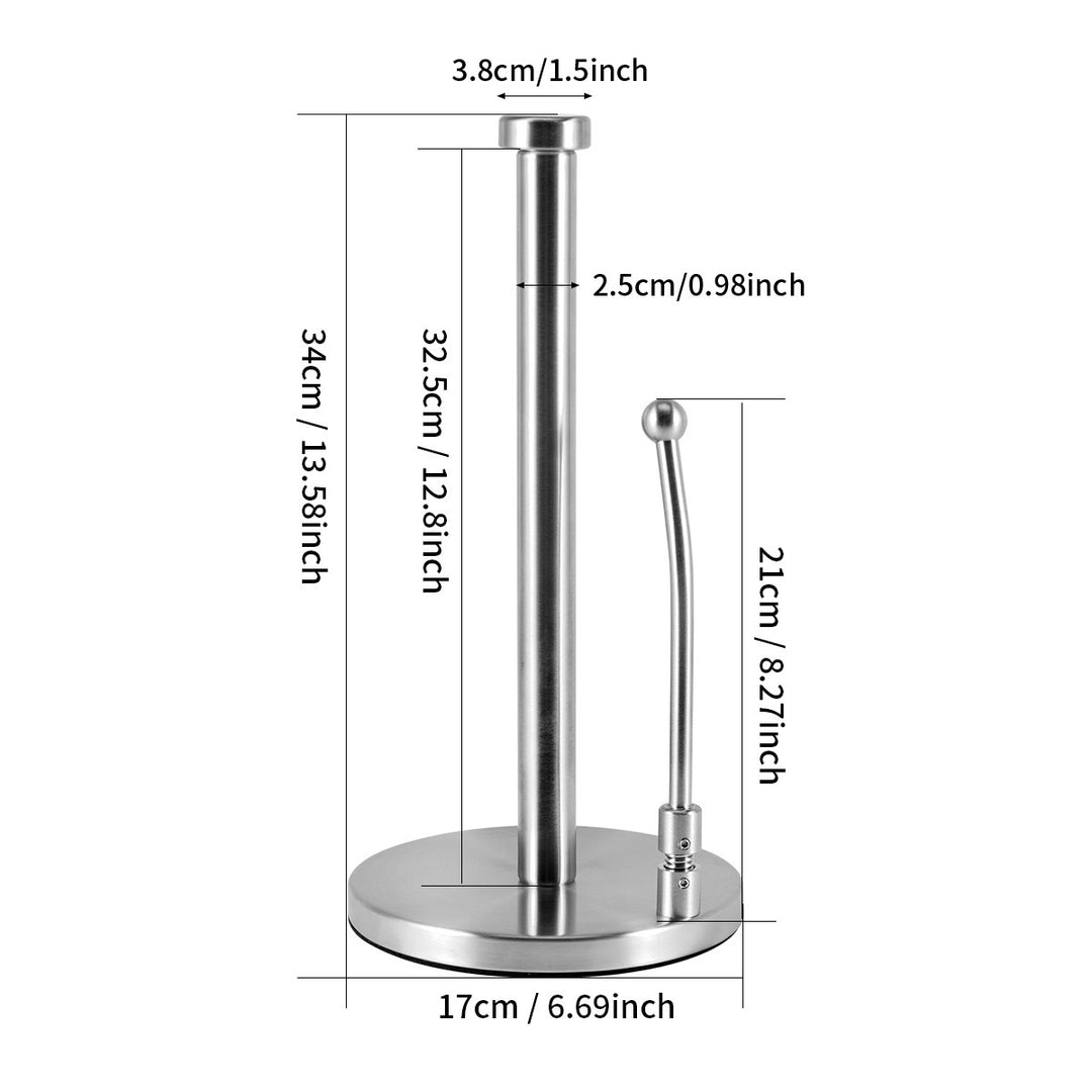 Stainless steel kitchen roll holder