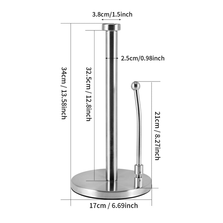 Stainless steel kitchen roll holder