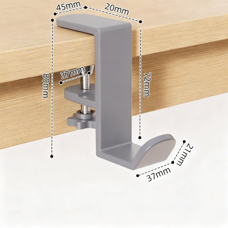 Adjustable table backpack hook made of aluminum