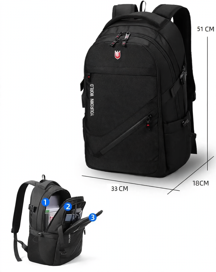 Backpack with laptop compartment, 15 inch