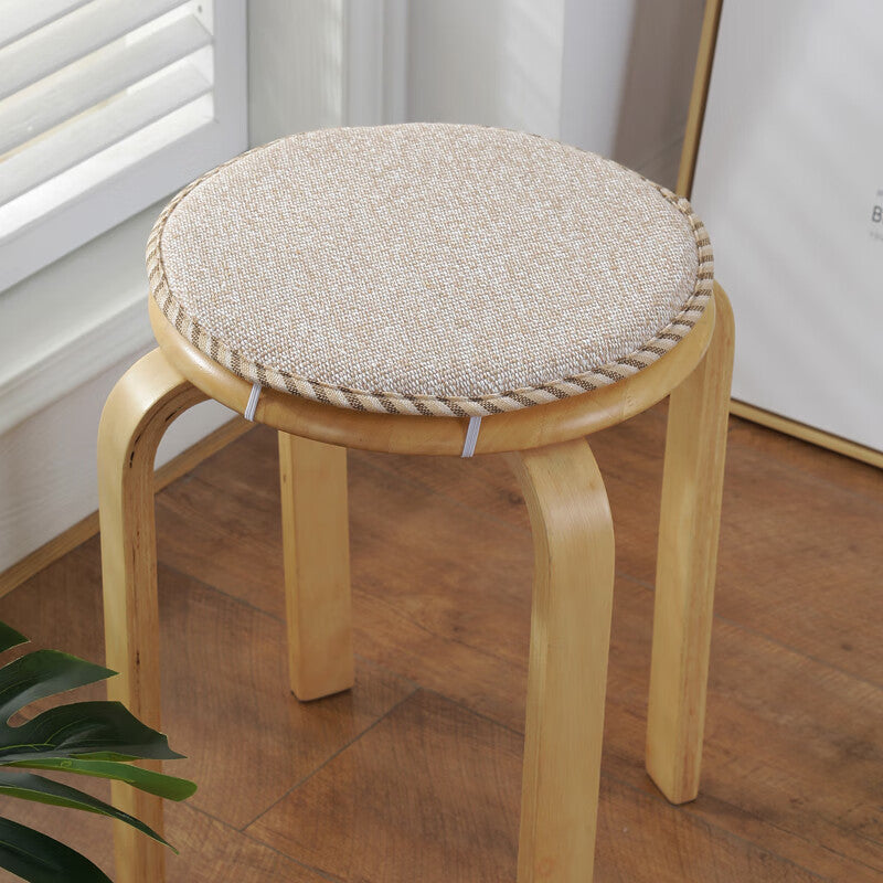 Round seat cushion with foam, non-slip