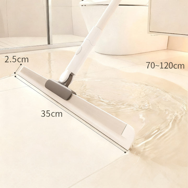 Water scraper and broom 2-in-1