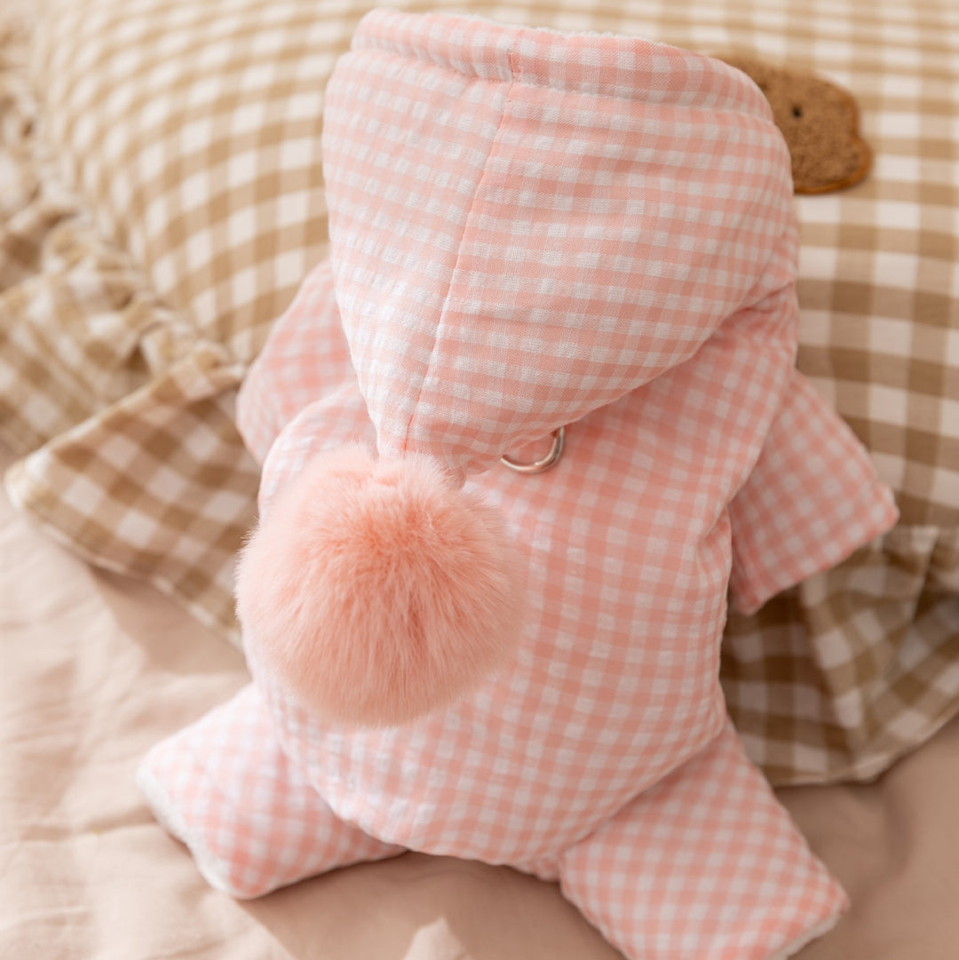 Dog jacket with four legs, cotton, padded