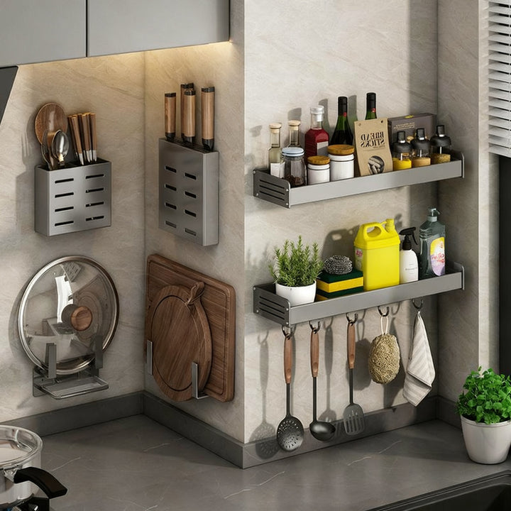 Wall shelf for kitchen, no drilling, different sizes