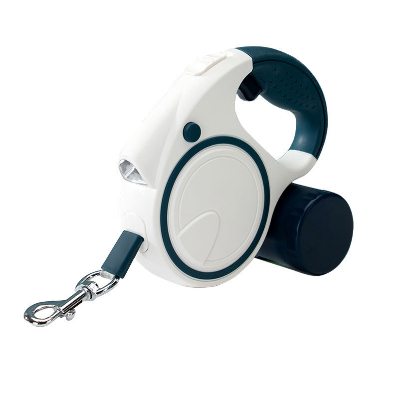 Retractable leash with LED lighting