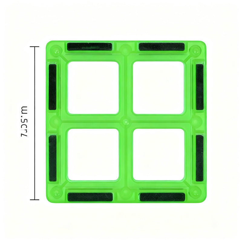 Magnetic building tiles in different shapes