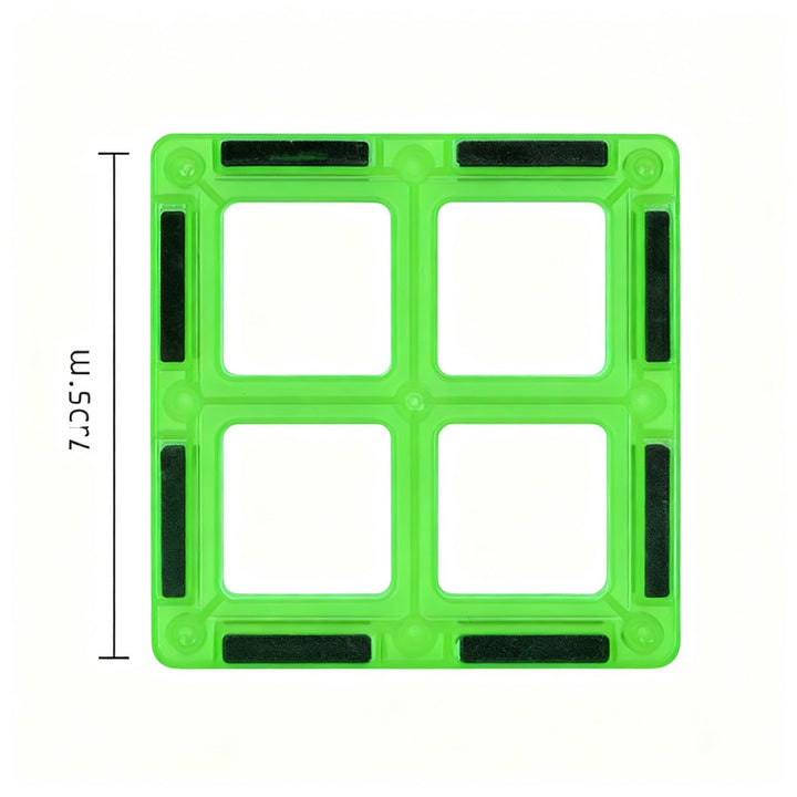 Magnetic building tiles in different shapes