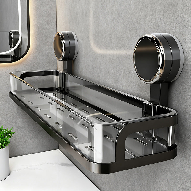Bathroom shelf with suction cup without drilling