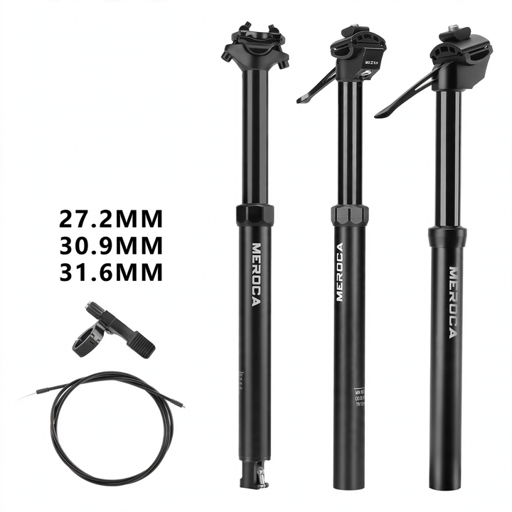 Aluminum seat post, 125 mm adjustable stroke, various diameters